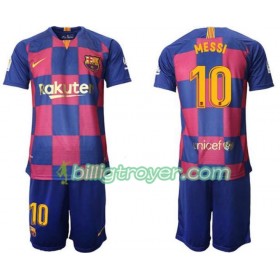 Billige Fotballdrakter FC Barcelona Lionel Messi 10 Barn Hjemmedraktsett 2019/20 Kortermet